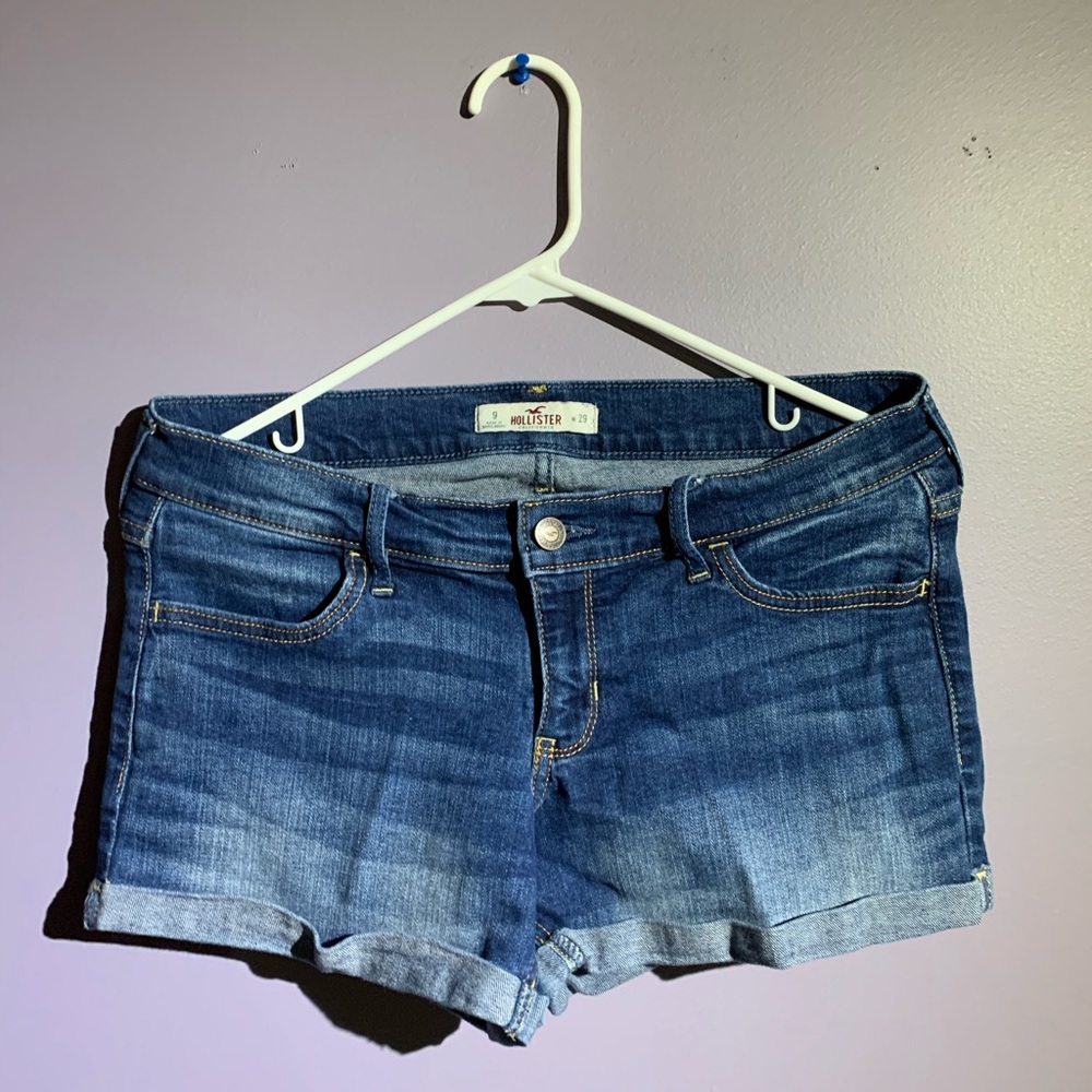 Hollister dark denim short shorts